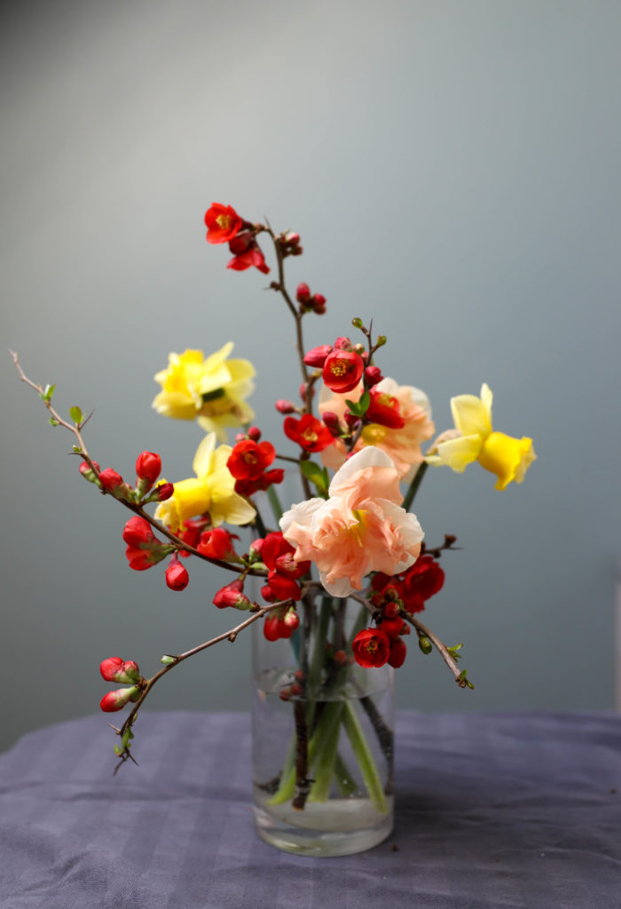 bouquet coloré de fleurs printanières
